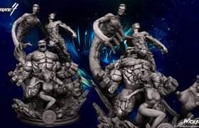 Etsy - Wicked - Fantastic Four Diorama 3D print Models