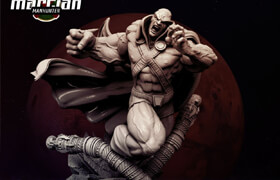 Gumroad - B3DSERK - Martian Manhunter Sculpture for 3d printing