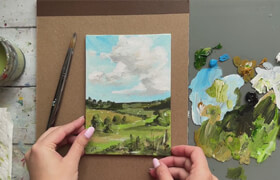 Skillshare - Acrylic Landscape - Quick & Easy Ways To Make Your Painting Loose!