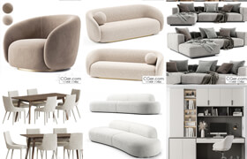 47套桌子椅子沙发模型合集