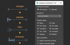 Camera Converter - Max 不同渲染器的相机转换插件