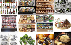 24套餐具食物模型合集