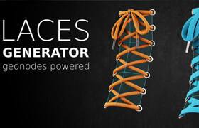 Laces Generator - Blender 制作鞋带插件