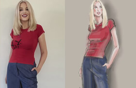 Skillshare - How to Draw Fashion Figures  Fashion Illustration Tutorial in Photoshop