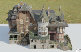 Cgtrade - Abandoned Mansion - Pbr 3D model .fbx & blend - 3dmodel