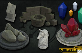 Artstation - (AIG) Alchemic Iron Games - Stylized Stone - 材质