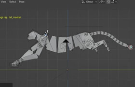 Udemy - Block cheetah(time-lapse) blender rigging, animation