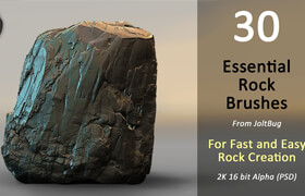 Artstation - Essential Rock Brushes Vol1 - zbrush笔刷