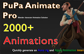 Pupa Animate Pro - Blender 快速绑定角色和制作动画插件