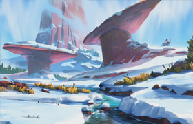 Artstation - Snow Landscape Video Process  PSD