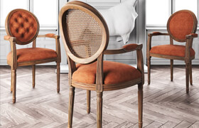 Free 3D Model Beige Louis Chairs  Nguyen Minh Khoa