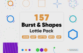 Videohive - 157 Bursts & Shapes Lottie Pack
