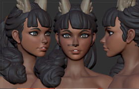 Artstation - vieraesque female basemesh high - 3dmodel