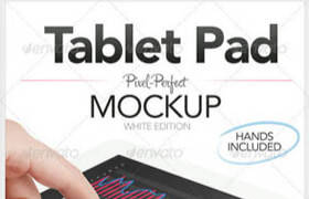 graphicriver - Tablet Pad with Hands Mockup | White Edition 