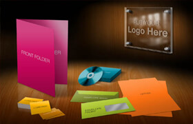 A5 new 3d stationary mockup