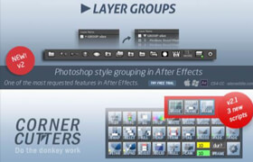 AE Layer Groups V2 + Corner Cutter V2.1.1 for MAC/Win