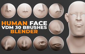 Blendermarket - Human Face VDM Brushes For Blender