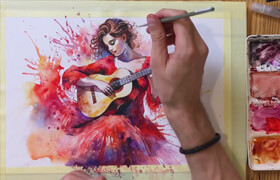 Skillshare - Rhythms of Color Painting Expressive Watercolor Portraits with Passion