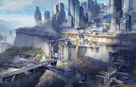 Ivan Laliashvili - Creating sci-fi city without modeling in Blender 2.81-2.92