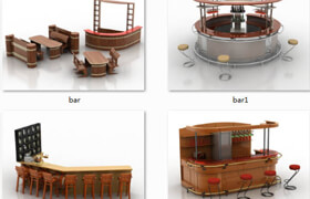 5个酒吧吧台模型