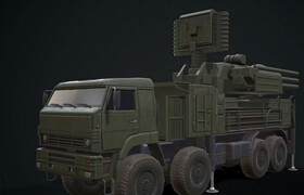 Pantsir-S2 self-propelled anti-aircraft missile and gun system - 3dmodel  ​
