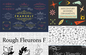 Dingbat + Fleuron + Flourish+ Ornament + Vignette Fonts - 字体