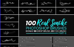 Masterbundles - 100 Real Smoke Photoshop Brushes - ps笔刷