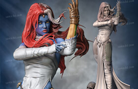 Sanix3d - Mystique ( X-Men ) - STL Files - 3D print model