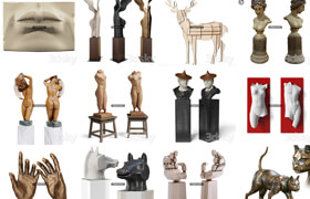 25套雕塑雕像装饰品模型合集