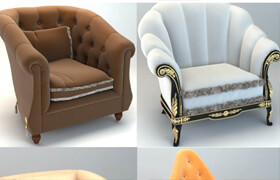 高品质的3D模型 - 古典椅子
