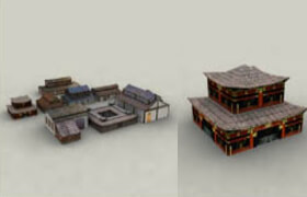 古代亚洲建筑模型