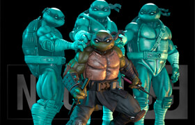 Cults3d - Fan Art TMNT Last Ronin - Diorama - 3d print model