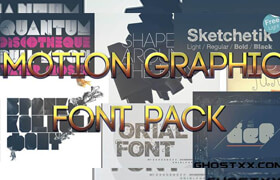 Motion graphics font pack