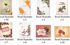 designtnt - 50 floral illustrations set 2