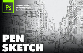 Pen Sketch Photoshop Plugin - ps钢笔效果插件