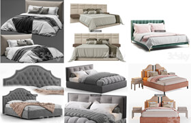 50套3dsky网站的床和床上用品模型