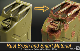 ArtStation - Rust Brush and Smart Material For Substance Painter Vol.13 by saleh darakhshan