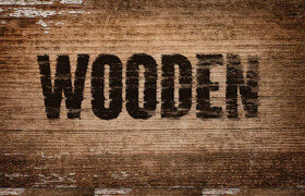 Distorted Wood Text Effect