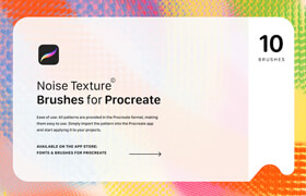 10 Noise Procreate Retro Brushes