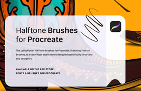 Procreate Retro Halftone Brushes