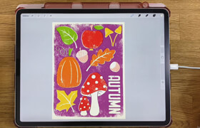 ​Udemy - Draw With Me In Procreate MidCentury Screen Printing Style