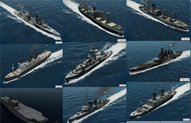141 ships 3d models