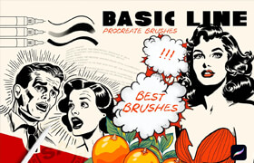 Procreate Brushes Basic Line - 笔刷