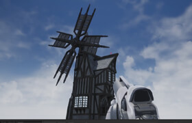 Packtpub - Blender to Unreal Engine 5 - 3D Props - Medieval Windmill