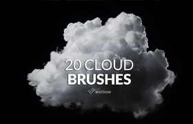 20 Realistic clouds photoshop brushes