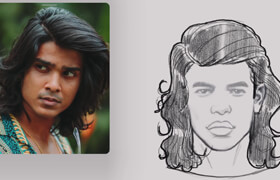Skillshare - Digital Drawing in Procreate  Practice Male Hairstyles