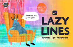 Lazy Lines Procreate Texture Pack