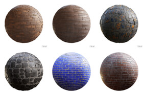 Cgaxis - Physical 9 - StoneWalls BrickWalls