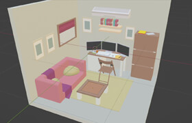 Udemy - Arranging a Living Room with a Work Area in Blender 3.5