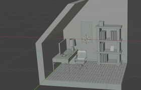 Udemy - Designing a Cozy Attic Workspace in 3D Using Blender 3.5